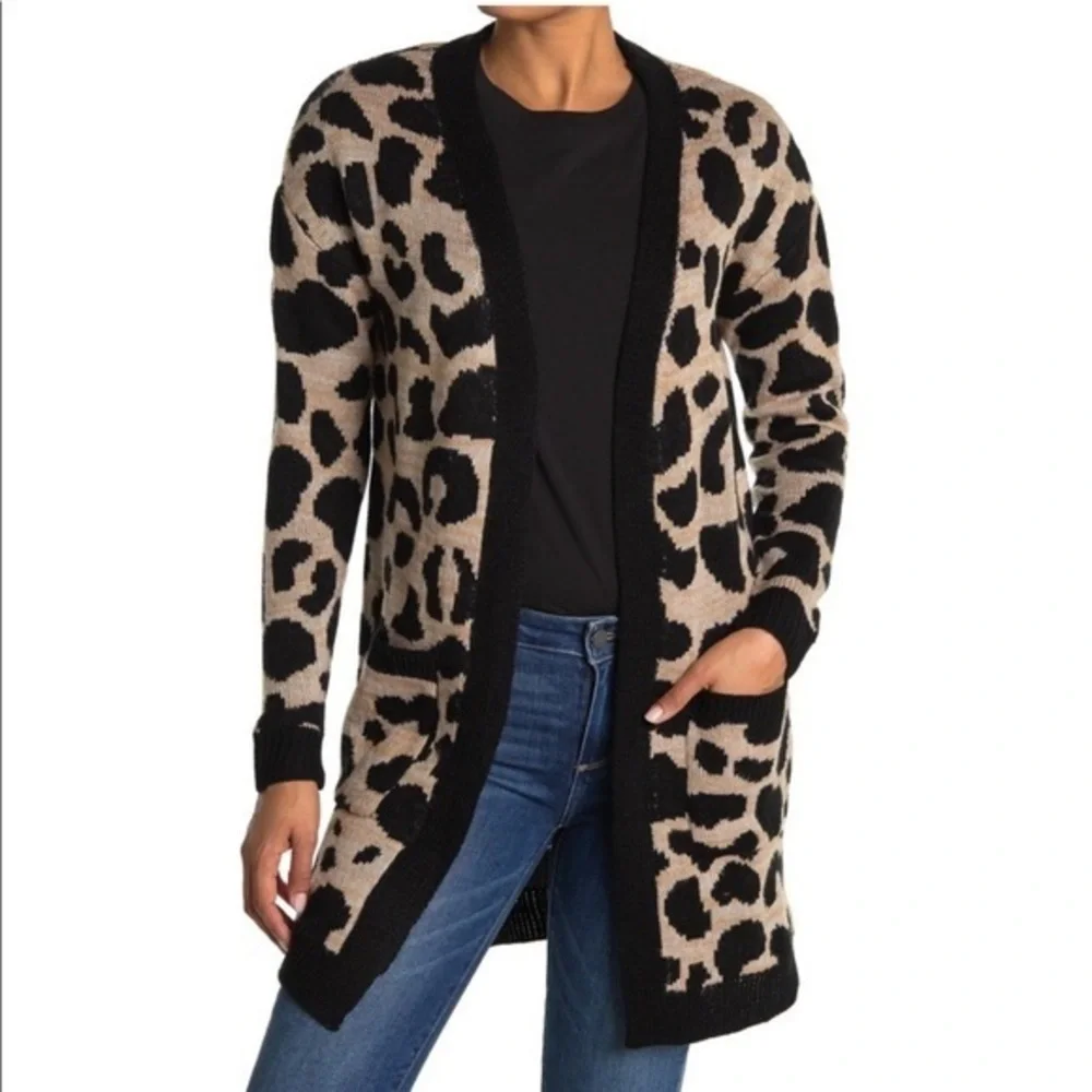 CENY spotted open front cardigan, Sz. L